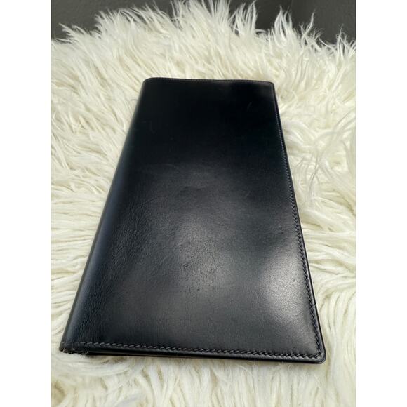 Gucci Blue Slim Wallet Checkbook Cover Slick Soft Leather Authentic Vintage| GUC - Picture 3 of 11